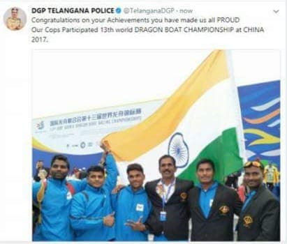 Praise from Telangana DGP